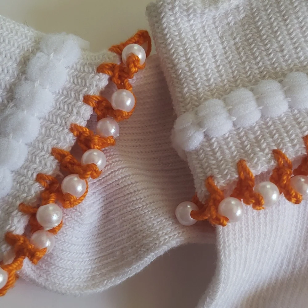 Hand Crafted orange pearls